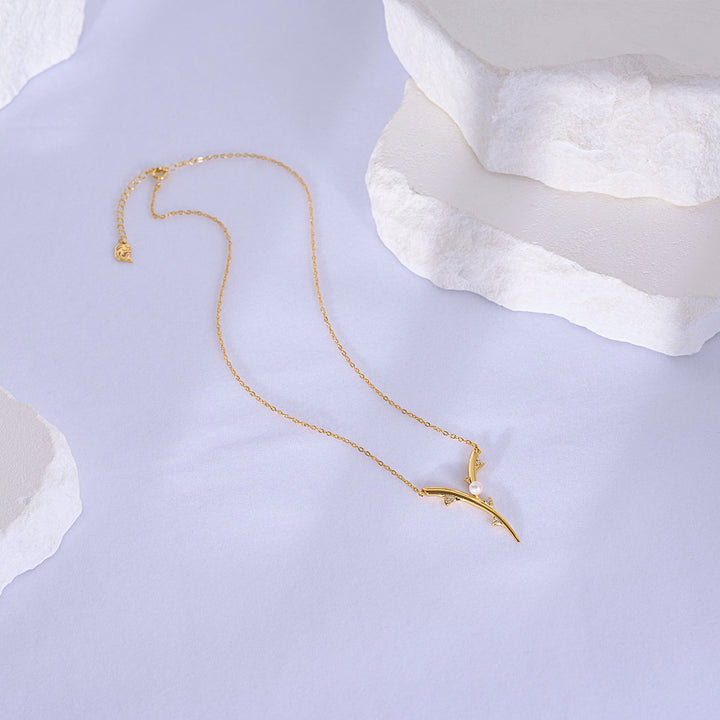 Top Grade Freshwater Pearl Necklace WN00779 | ROSE - PEARLY LUSTRE