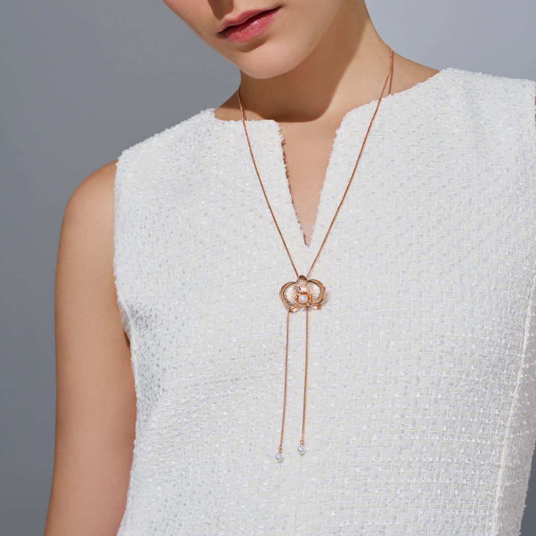 Top Grade Freshwater Pearl Necklace WN00803 | ORCHID - PEARLY LUSTRE