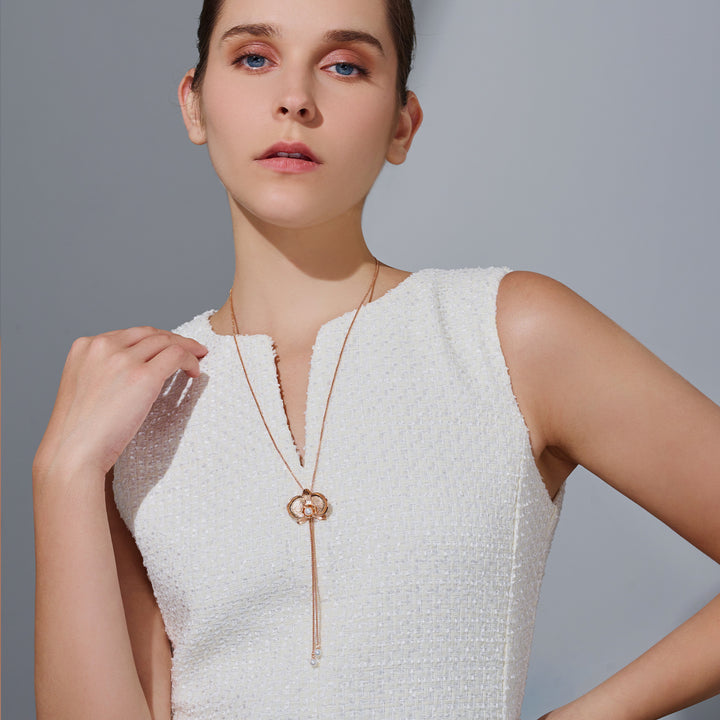 Top Grade Freshwater Pearl Necklace WN00803 | ORCHID - PEARLY LUSTRE