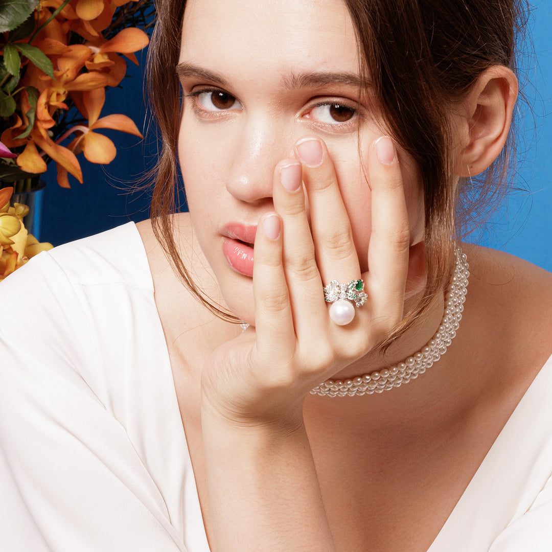 Elegant Edison Pearl Ring WR00002 - PEARLY LUSTRE