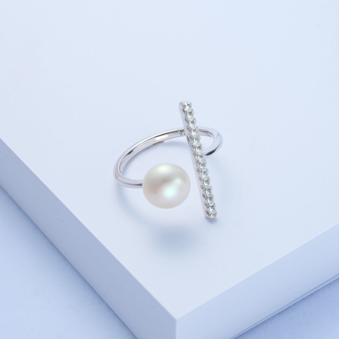 New Yorker Freshwater Pearl Ring WR00045 - PEARLY LUSTRE