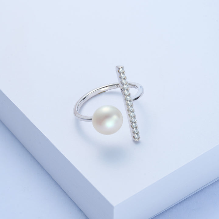 New Yorker Freshwater Pearl Ring WR00045 - PEARLY LUSTRE