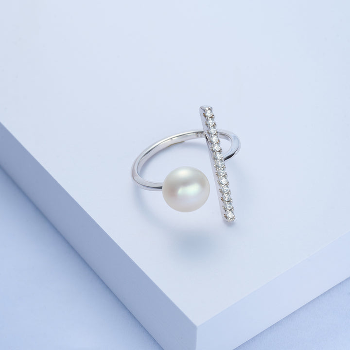 New Yorker Freshwater Pearl Ring WR00045 - PEARLY LUSTRE