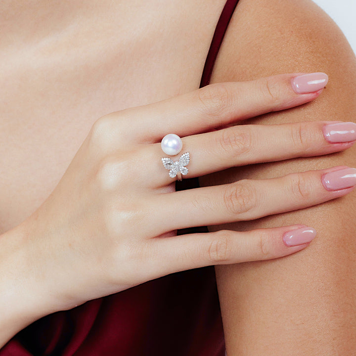 Elegant Freshwater Pearl Ring WR00080 | GARDENS - PEARLY LUSTRE