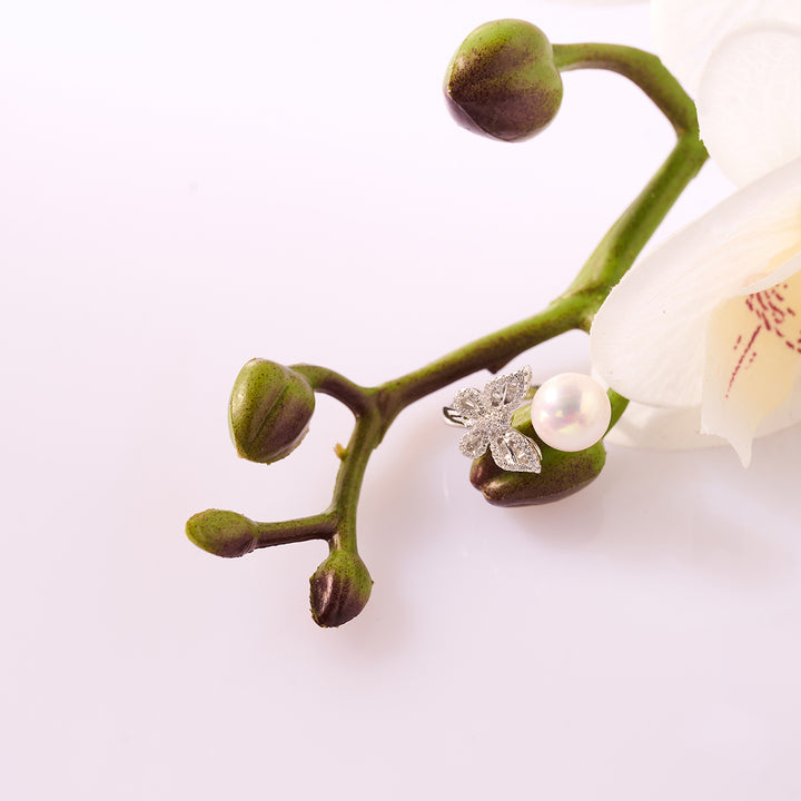Elegant Freshwater Pearl Ring WR00080 | GARDENS - PEARLY LUSTRE