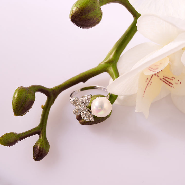Elegant Freshwater Pearl Ring WR00080 | GARDENS - PEARLY LUSTRE