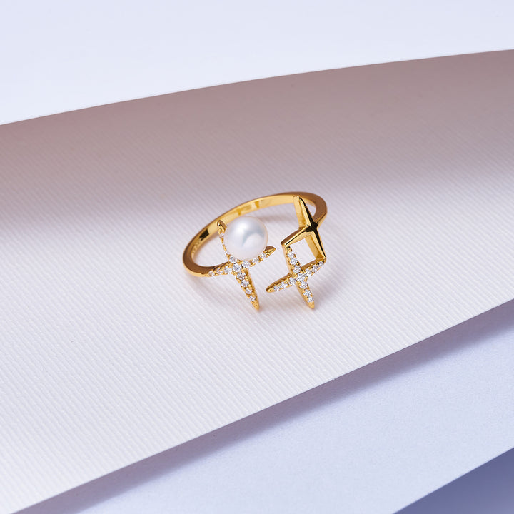New Yorker Freshwater Pearl Ring WR00108 - PEARLY LUSTRE