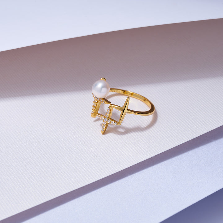 New Yorker Freshwater Pearl Ring WR00108 - PEARLY LUSTRE