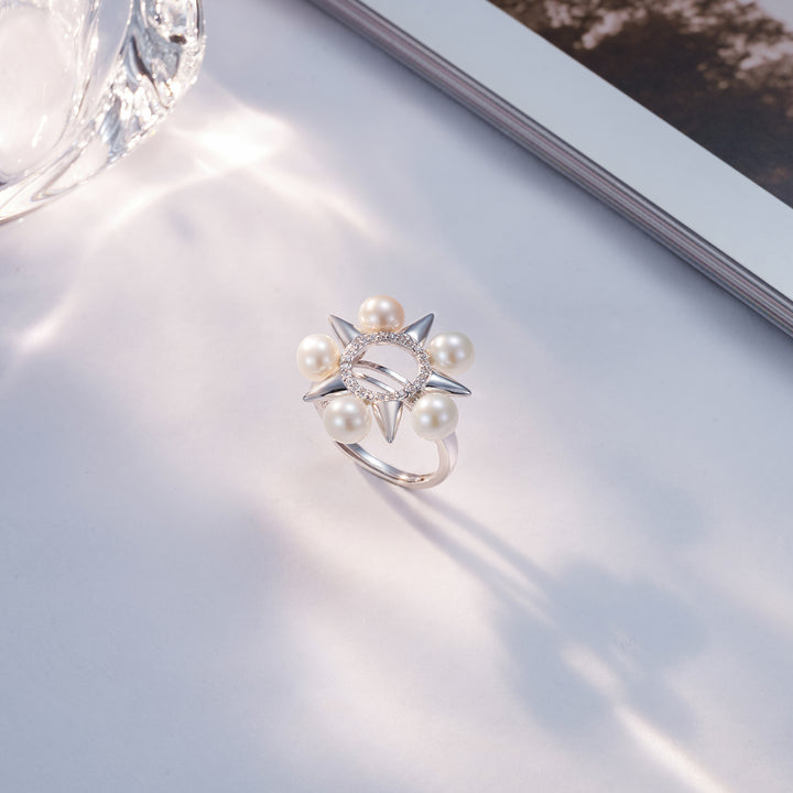Asian Civilisations Museum Freshwater Pearl Ring WR00119 | New Yorker Collection - PEARLY LUSTRE