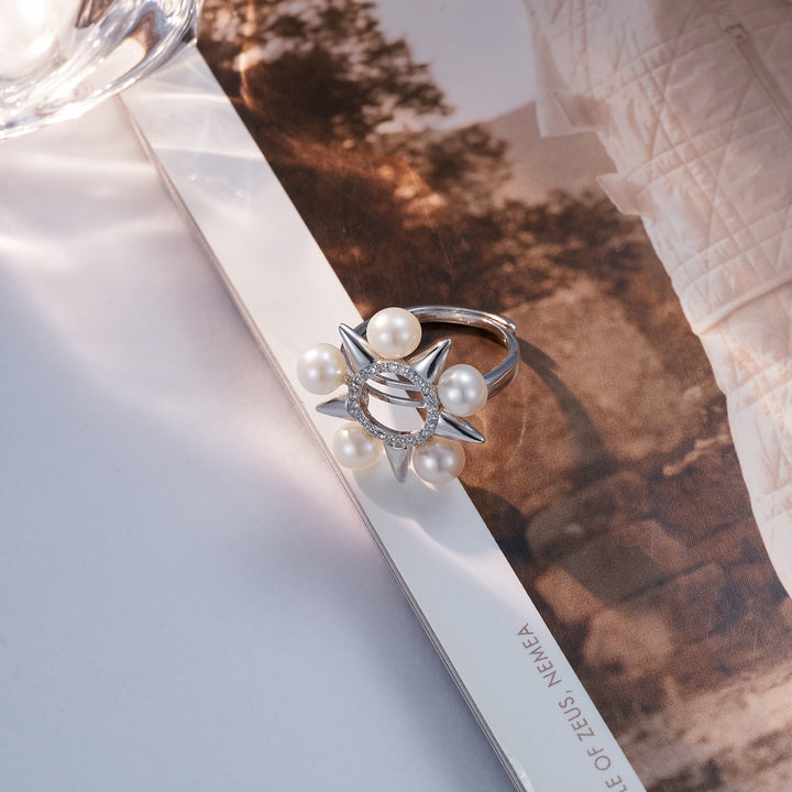 Asian Civilisations Museum Freshwater Pearl Ring WR00119 | New Yorker Collection - PEARLY LUSTRE