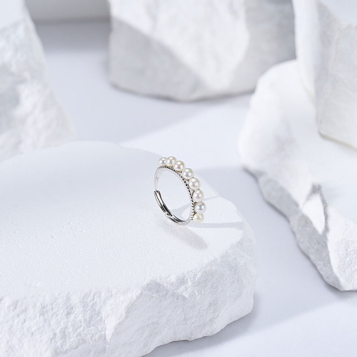 New Yorker Freshwater Pearl Ring WR00155 - PEARLY LUSTRE