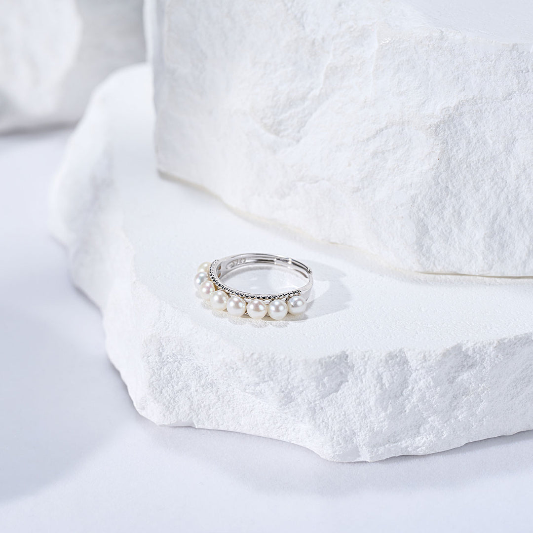 New Yorker Freshwater Pearl Ring WR00155 - PEARLY LUSTRE