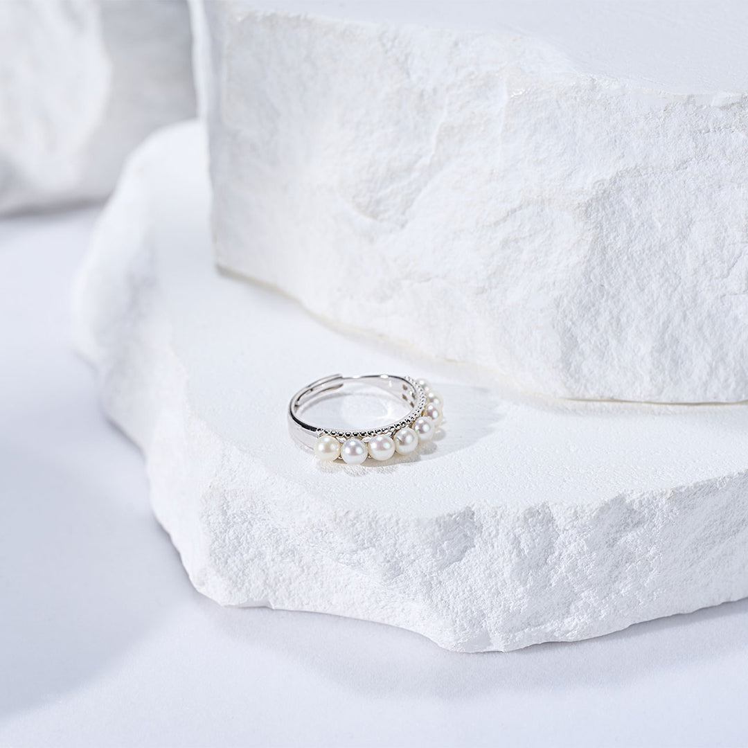 New Yorker Freshwater Pearl Ring WR00155 - PEARLY LUSTRE