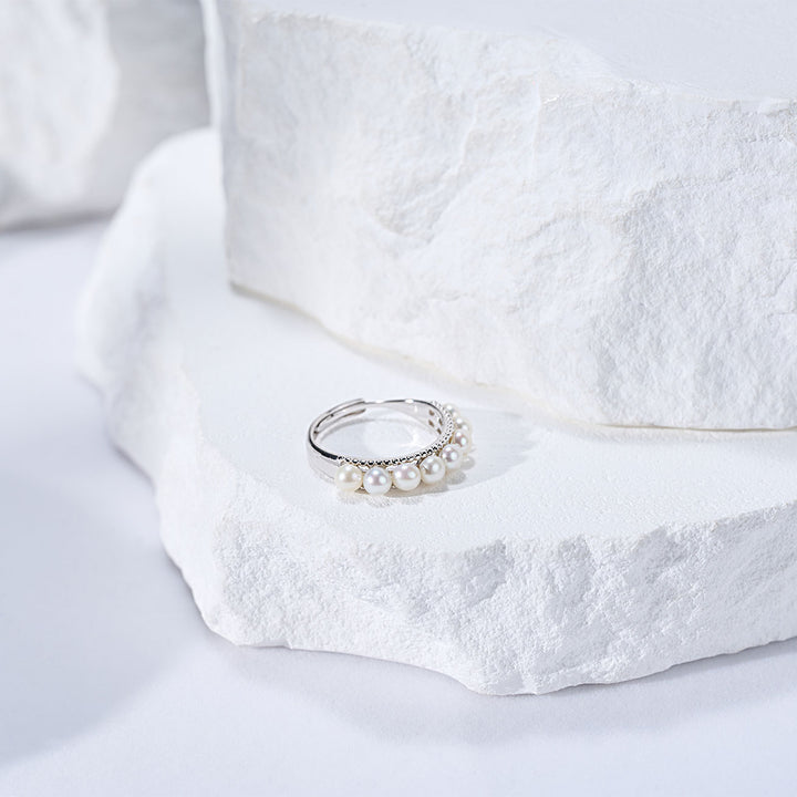 New Yorker Freshwater Pearl Ring WR00155 - PEARLY LUSTRE