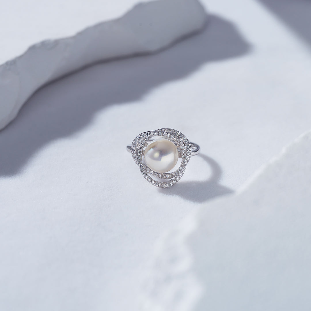 Elegant Freshwater Pearl Ring WR00193 - PEARLY LUSTRE