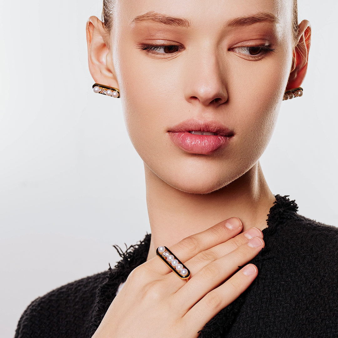 Freshwater Pearl Ring WR00202 | DECO - PEARLY LUSTRE