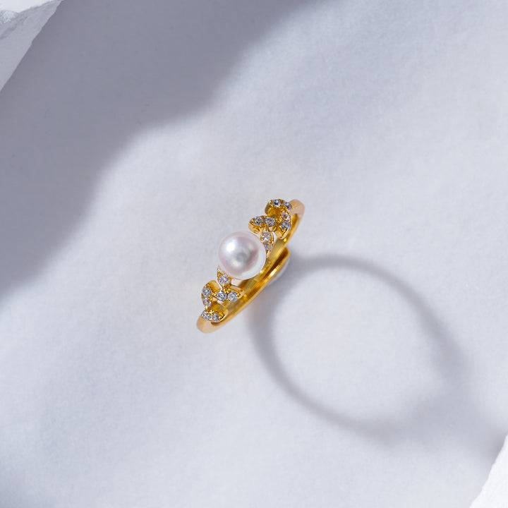 Elegant Freshwater Pearl Ring WR00204 - PEARLY LUSTRE