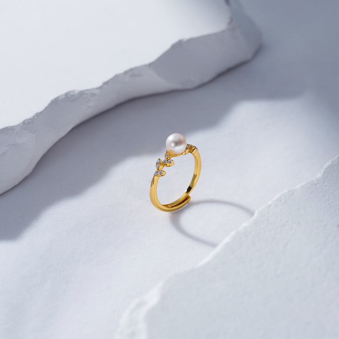 Elegant Freshwater Pearl Ring WR00204 - PEARLY LUSTRE