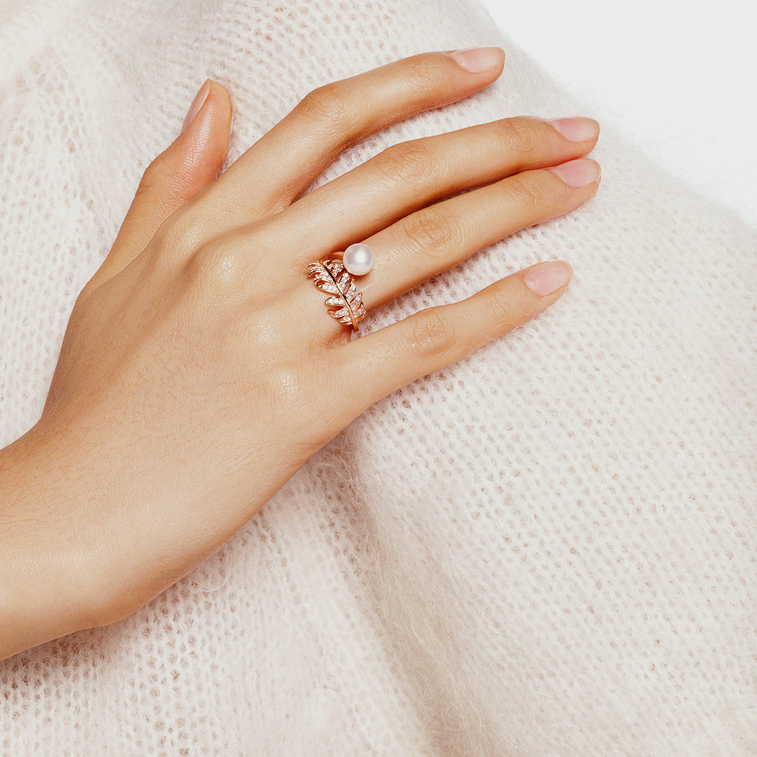 Elegant Freshwater Pearl Ring WR00208 - PEARLY LUSTRE