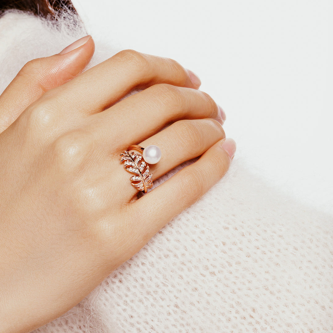 Elegant Freshwater Pearl Ring WR00208 - PEARLY LUSTRE