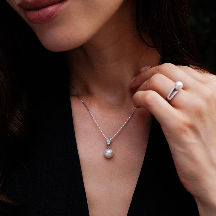 Elegant Freshwater Pearl Necklace WN00053 - PEARLY LUSTRE