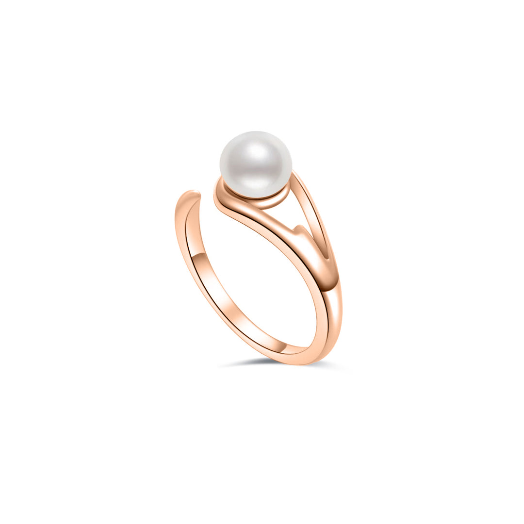 Top Grade Freshwater Pearl Ring WR00219 | FLUID - PEARLY LUSTRE