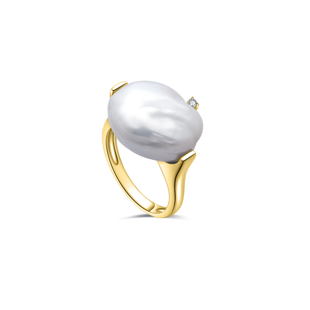 Baroque Freshwater Pearl Ring WR00231 - PEARLY LUSTRE