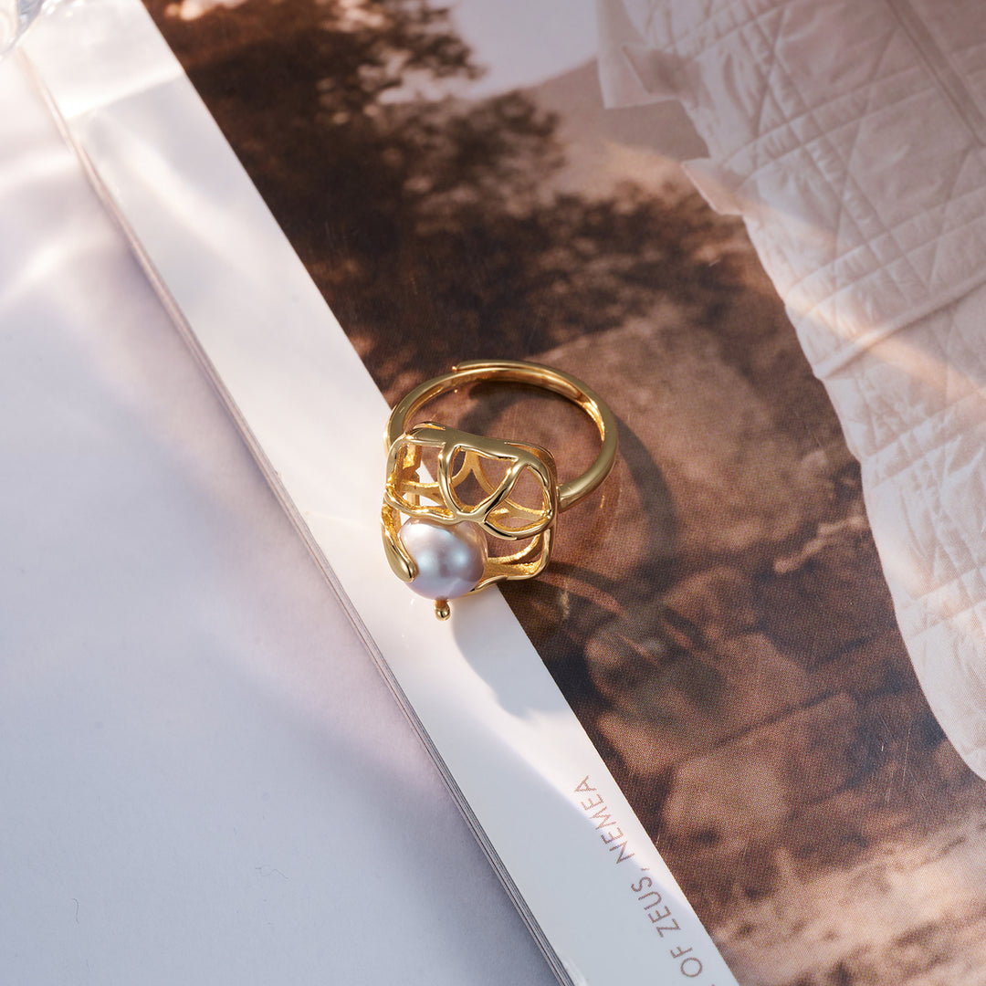 Freshwater Pearl Ring WR00233 | Vista - PEARLY LUSTRE