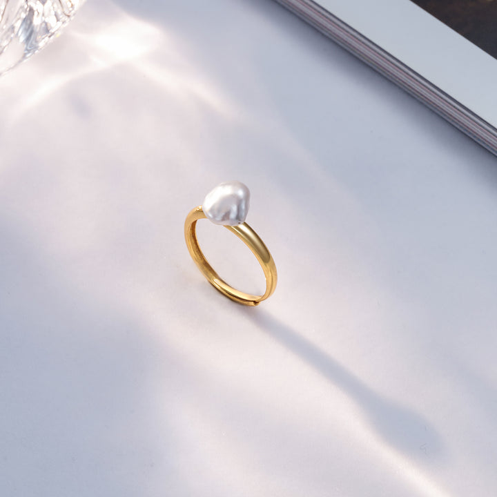 Baroque Freshwater Pearl Ring WR00234 | Stone - PEARLY LUSTRE