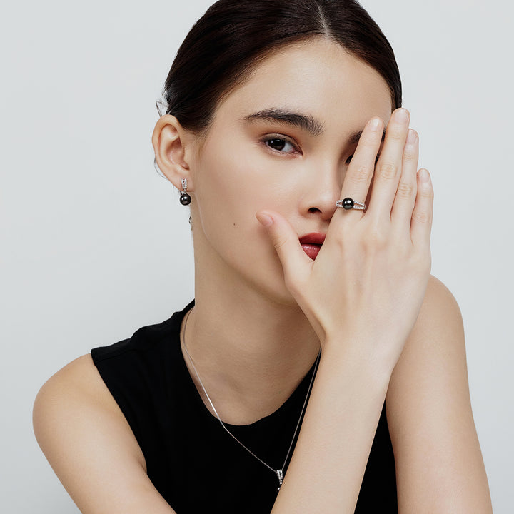 New Yorker Tahitian Pearl Ring WR00250 - PEARLY LUSTRE