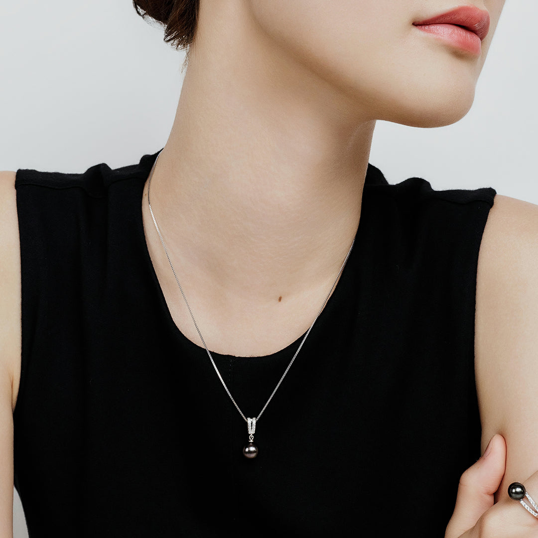 Elegant Tahitian Pearl Necklace WN00706 - PEARLY LUSTRE