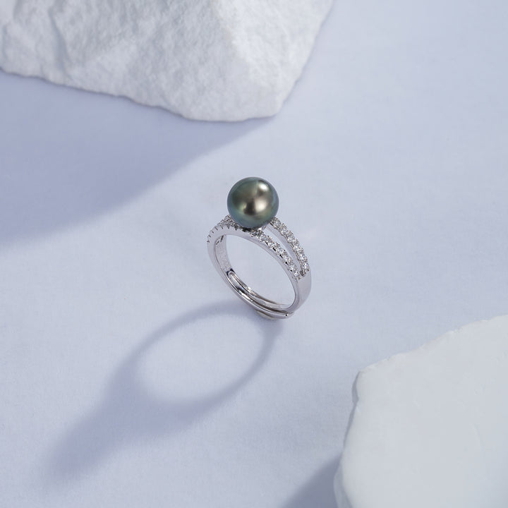 New Yorker Tahitian Pearl Ring WR00250 - PEARLY LUSTRE