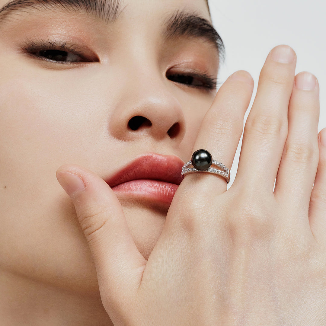 New Yorker Tahitian Pearl Ring WR00250 - PEARLY LUSTRE