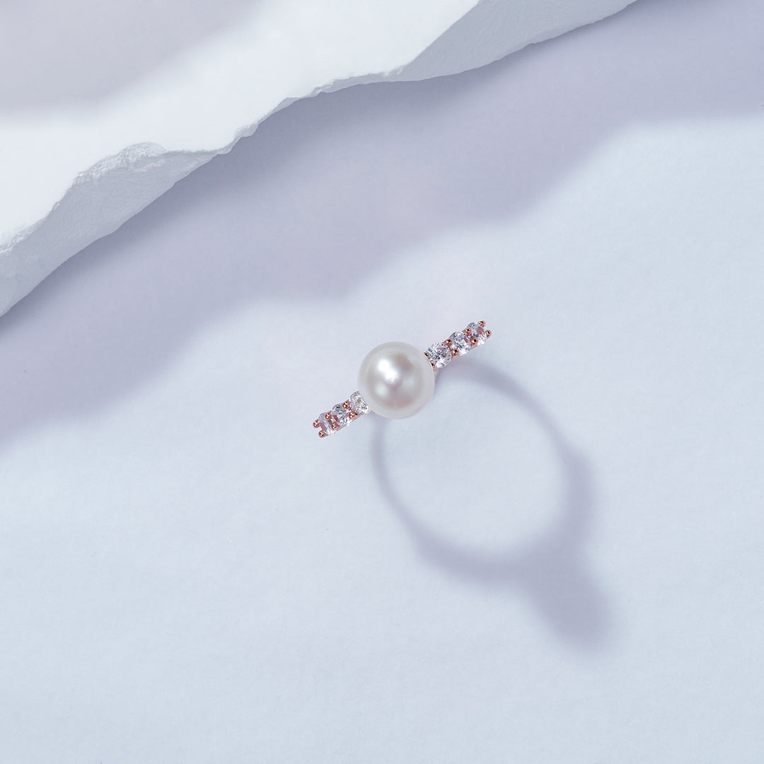 New Yorker Freshwater Pearl Ring WR00257 - PEARLY LUSTRE