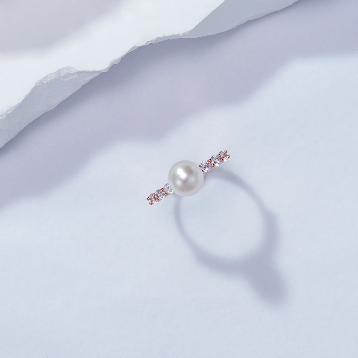 New Yorker Freshwater Pearl Ring WR00257 - PEARLY LUSTRE