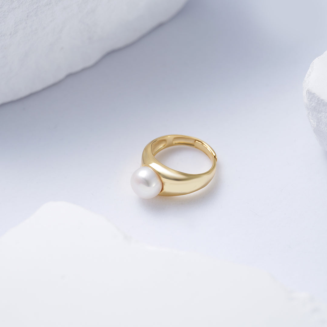 Top Grade Freshwater Pearl Ring WR00259 | FLUID - PEARLY LUSTRE