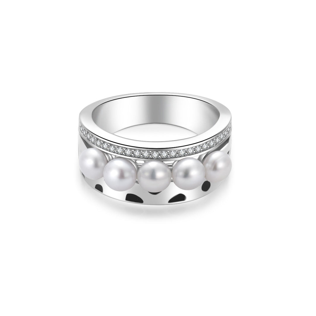 Cheetah Print Pearl Ring WR00263 | SAFARI - PEARLY LUSTRE