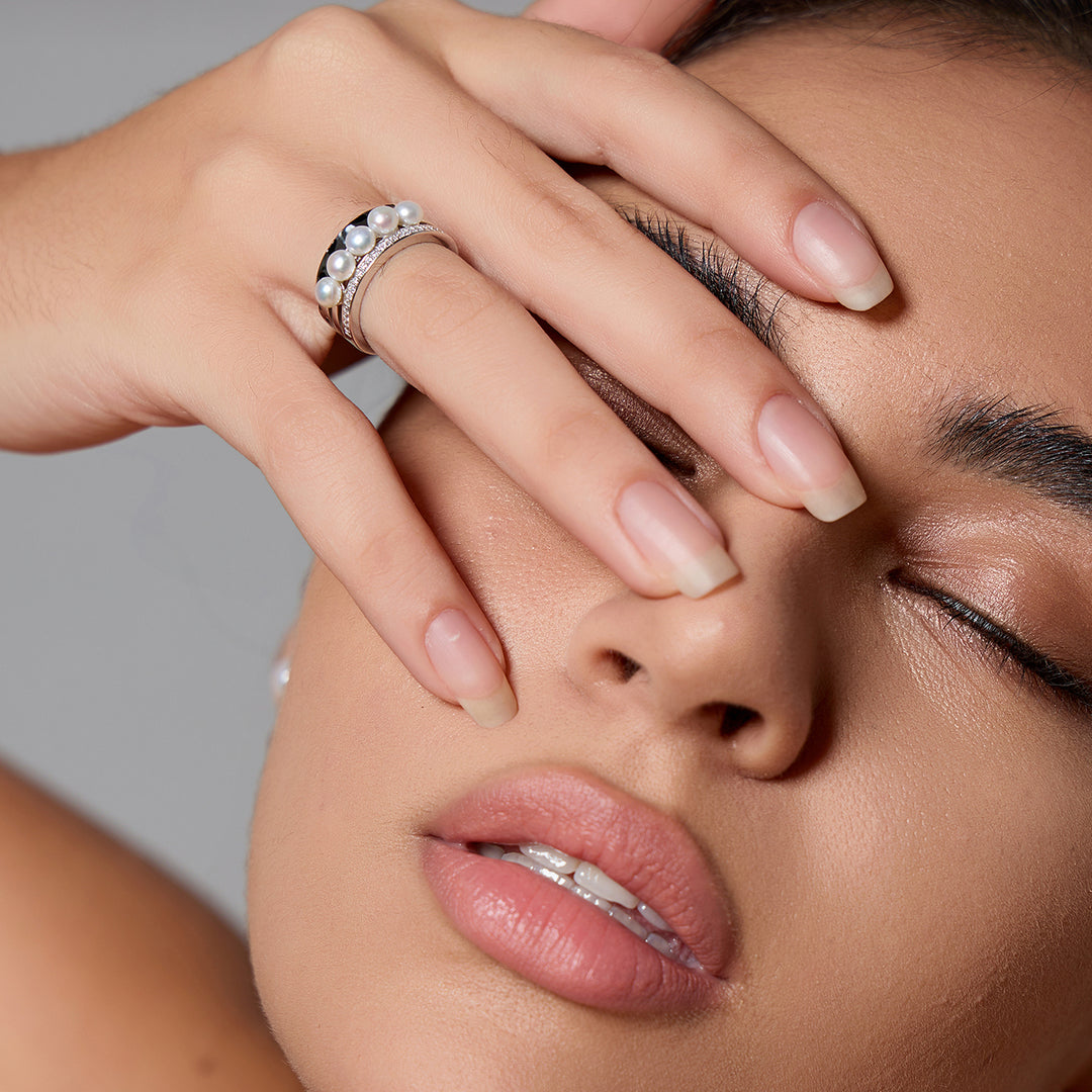 Cheetah Print Pearl Ring WR00263 | SAFARI - PEARLY LUSTRE
