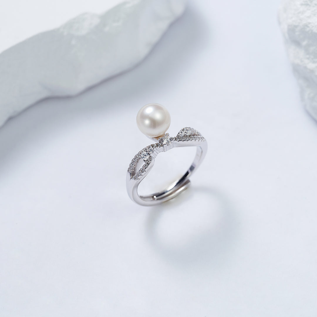 Top Grade Freshwater Pearl Ring WR00264 | STARRY - PEARLY LUSTRE