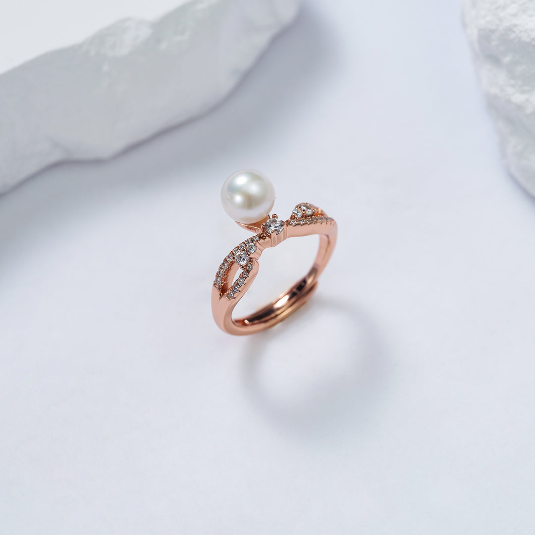 Top Grade Freshwater Pearl Ring WR00266 | STARRY - PEARLY LUSTRE