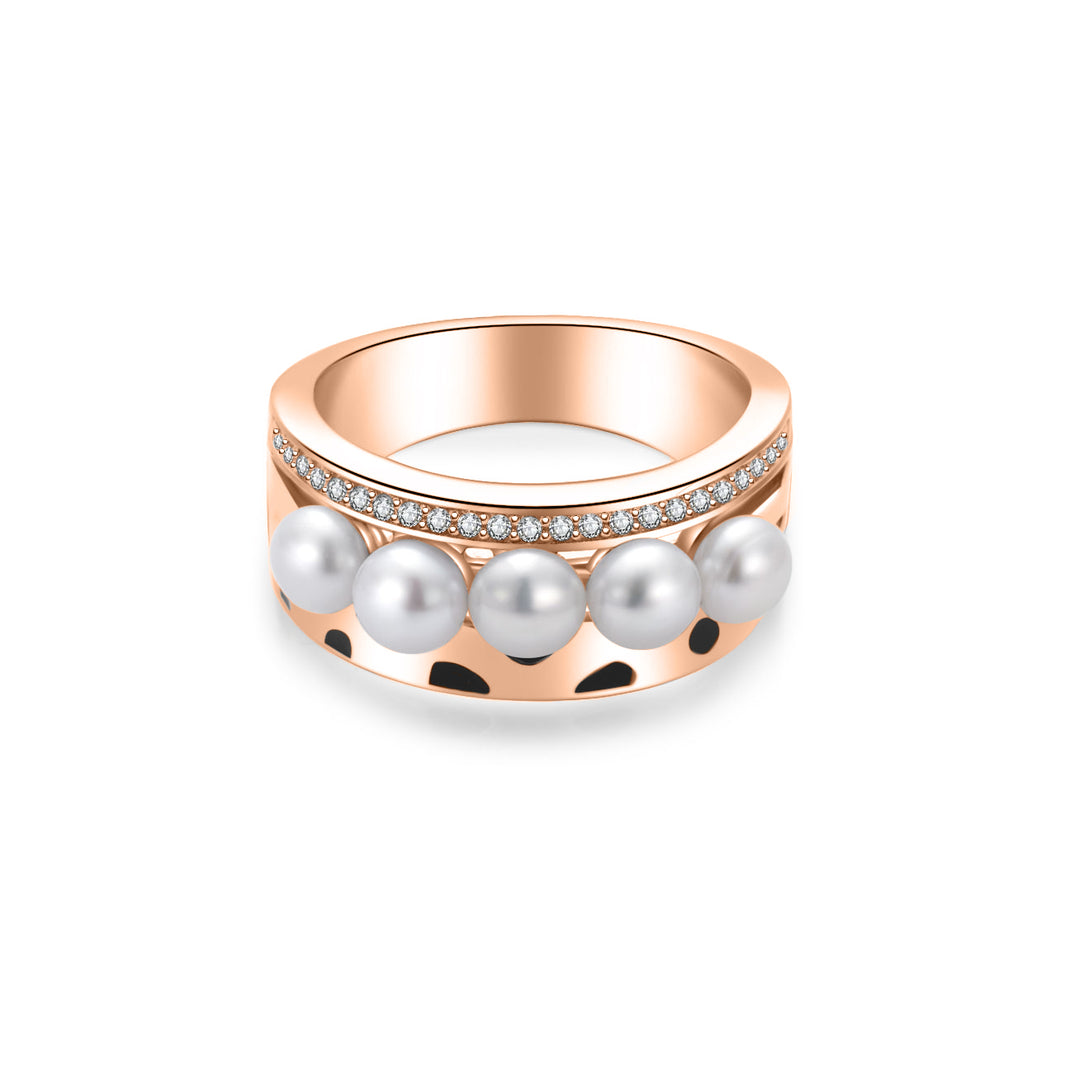 Cheetah Print Pearl Ring WR00278 | SAFARI - PEARLY LUSTRE