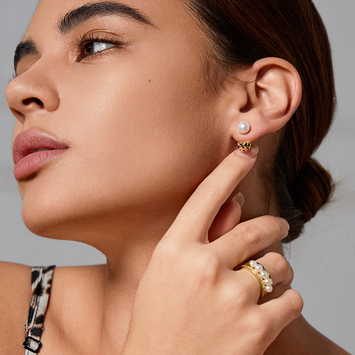 Top Lustre Freshwater Pearl Earrings WE00814 | SAFARI - PEARLY LUSTRE
