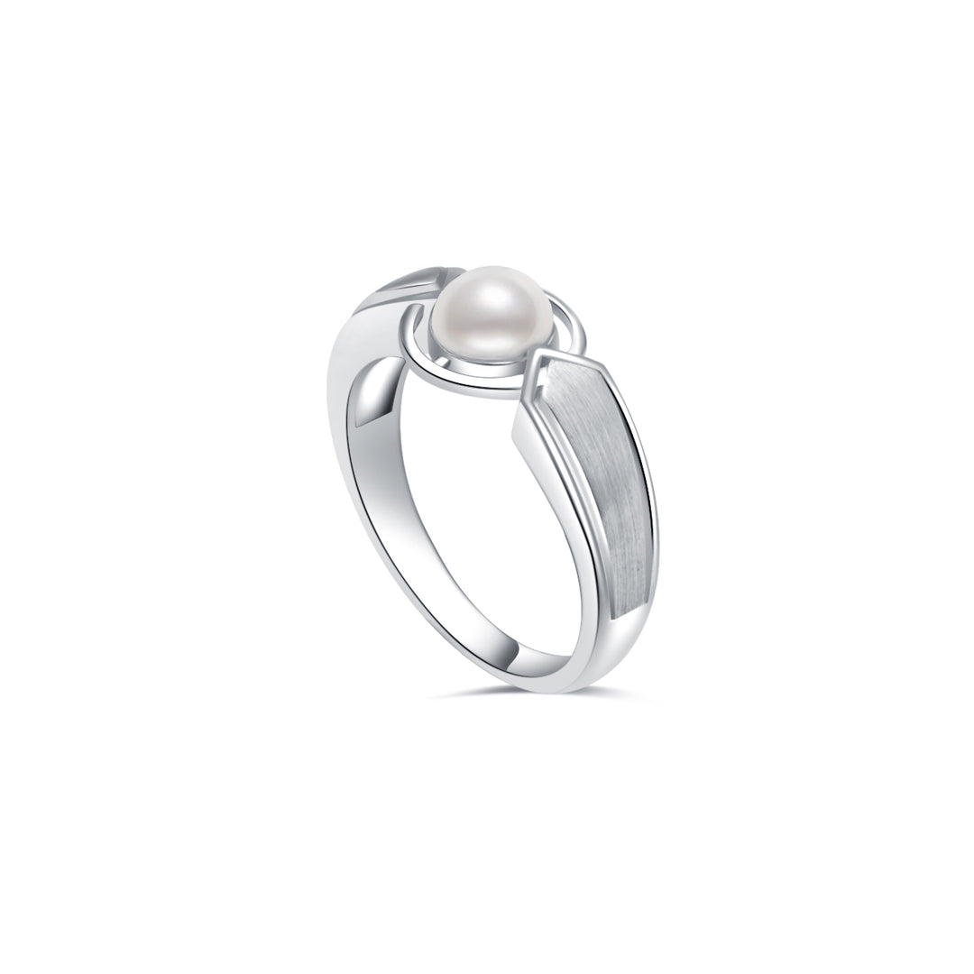 Top Grade Akoya Pearl Ring WR00280 | Man - PEARLY LUSTRE