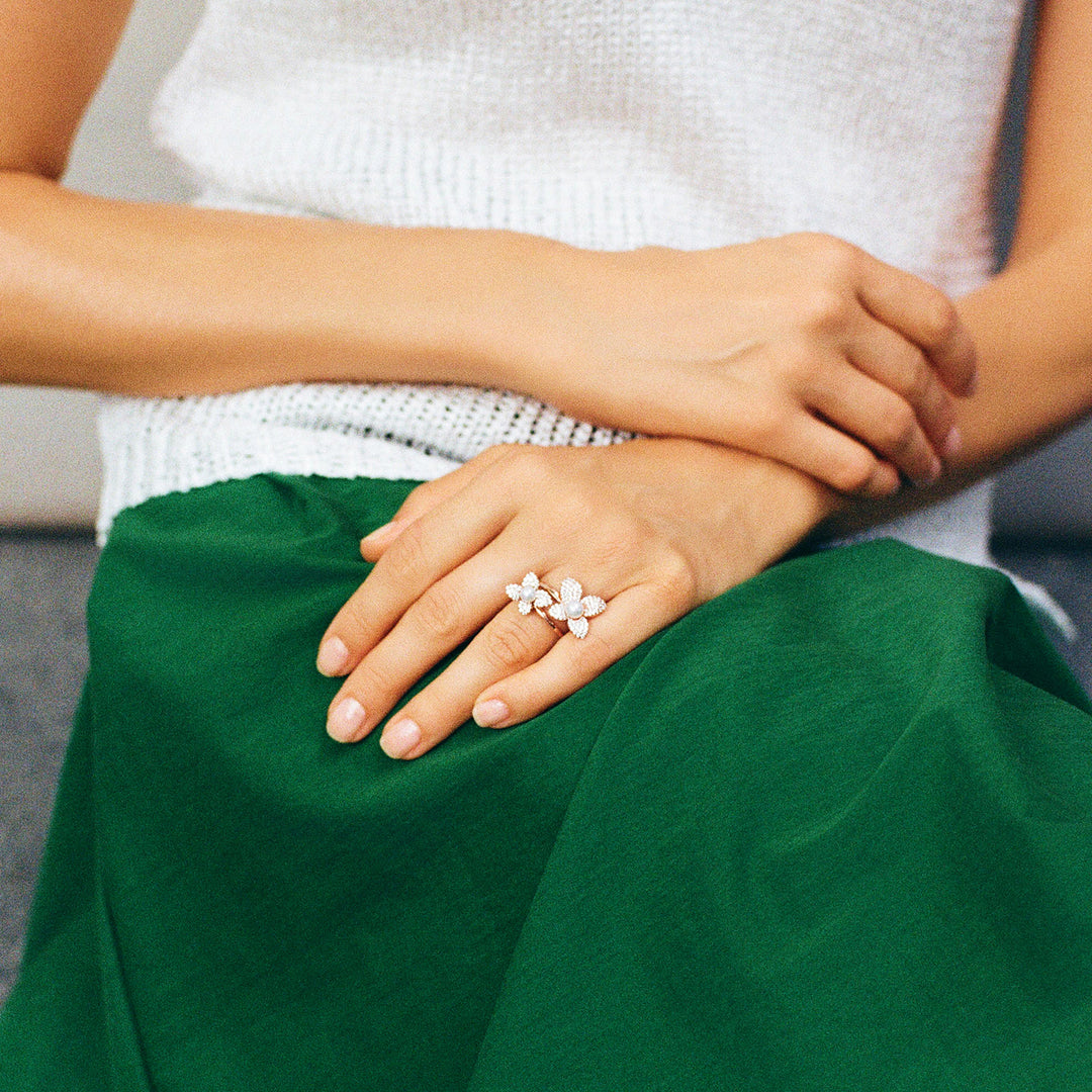 Top Grade Freshwater Pearl Rings WR00306 | BLOOM - PEARLY LUSTRE
