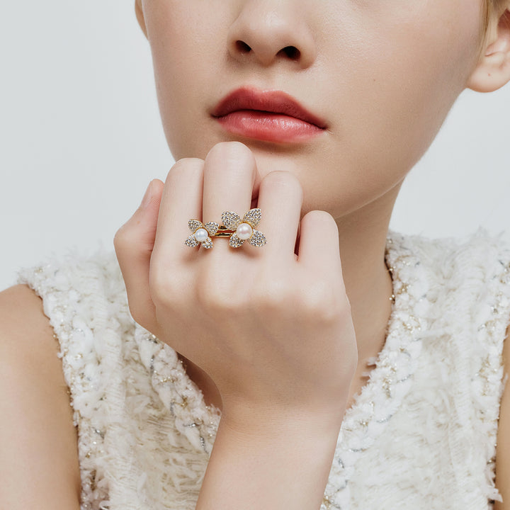 Top Grade Freshwater Pearl Rings WR00293 | BLOOM - PEARLY LUSTRE
