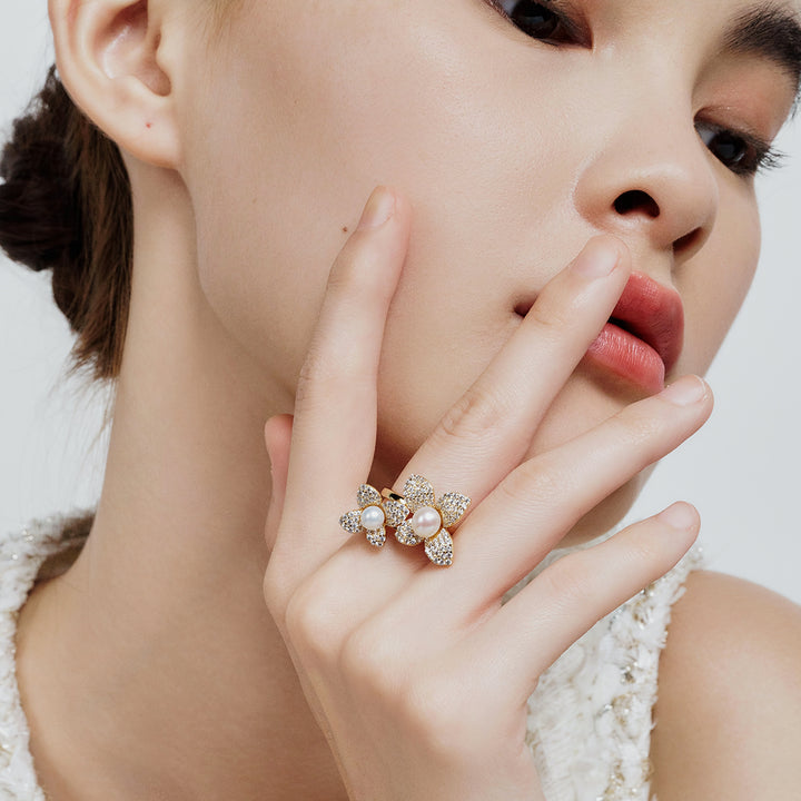 Top Grade Freshwater Pearl Rings WR00307 | BLOOM - PEARLY LUSTRE