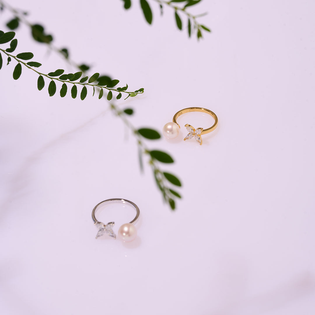 Top Grade Freshwater Pearl Ring WR00309 | EVERLEAF - PEARLY LUSTRE