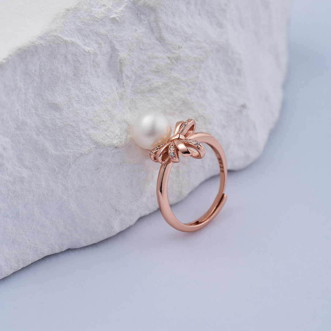 Freshwater Pearl Ring WR00314 | RIBBON - PEARLY LUSTRE