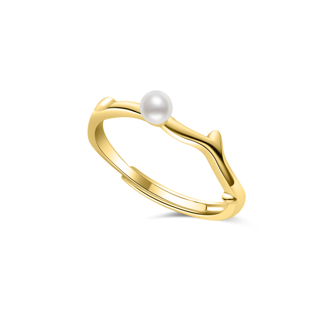 Top Grade Freshwater Pearl Ring WR00315 | ROSE - PEARLY LUSTRE