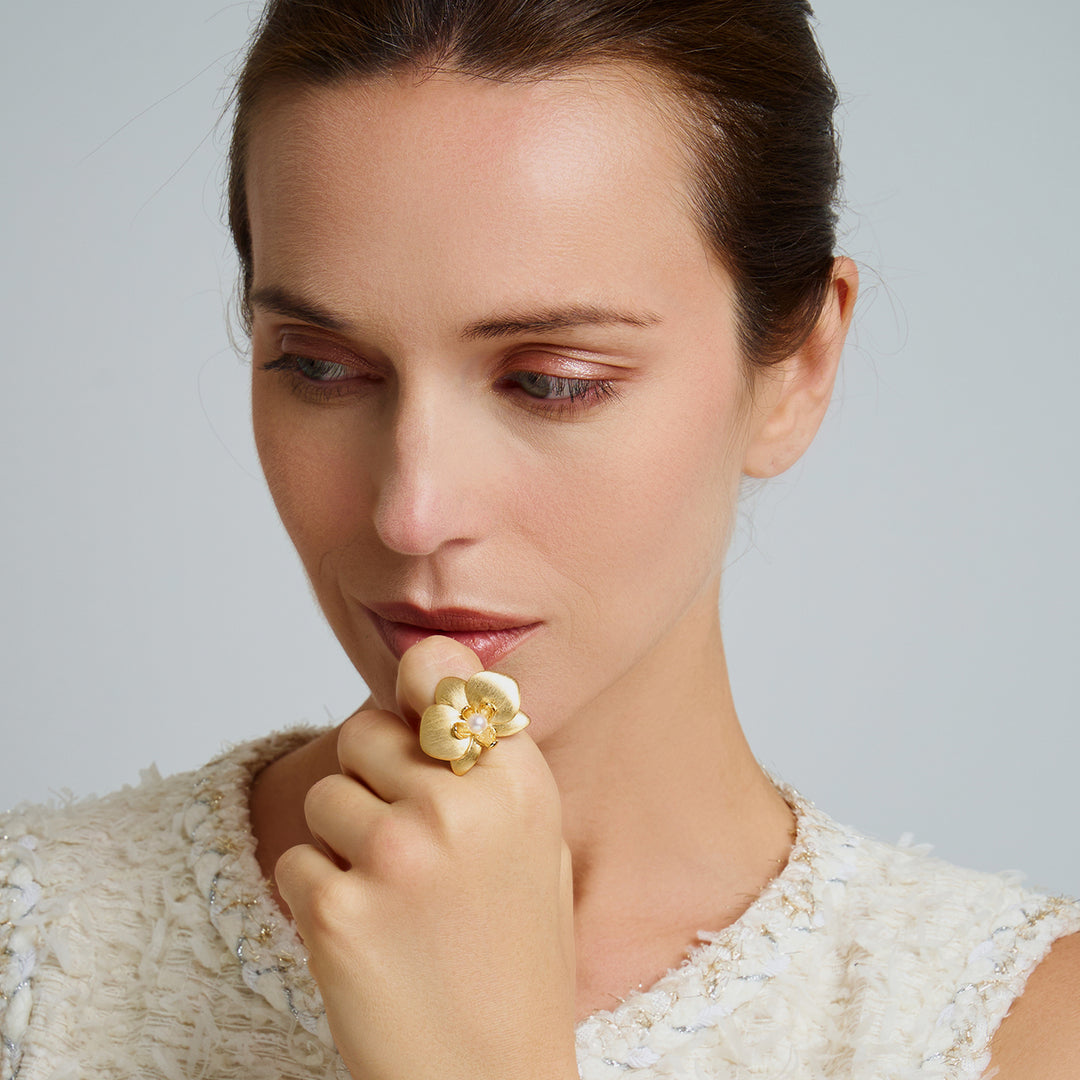 Top Grade Freshwater Pearl Rings WR00317 | ORCHID - PEARLY LUSTRE